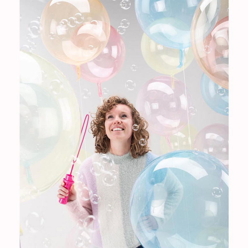 10/18/24/36 collu apaļi kristāla burbuļu baloni varavīksnes caurspīdīgi Bobo dzimšanas dienas ballītes dekori Kāzu vasaras gaisa hēlijs