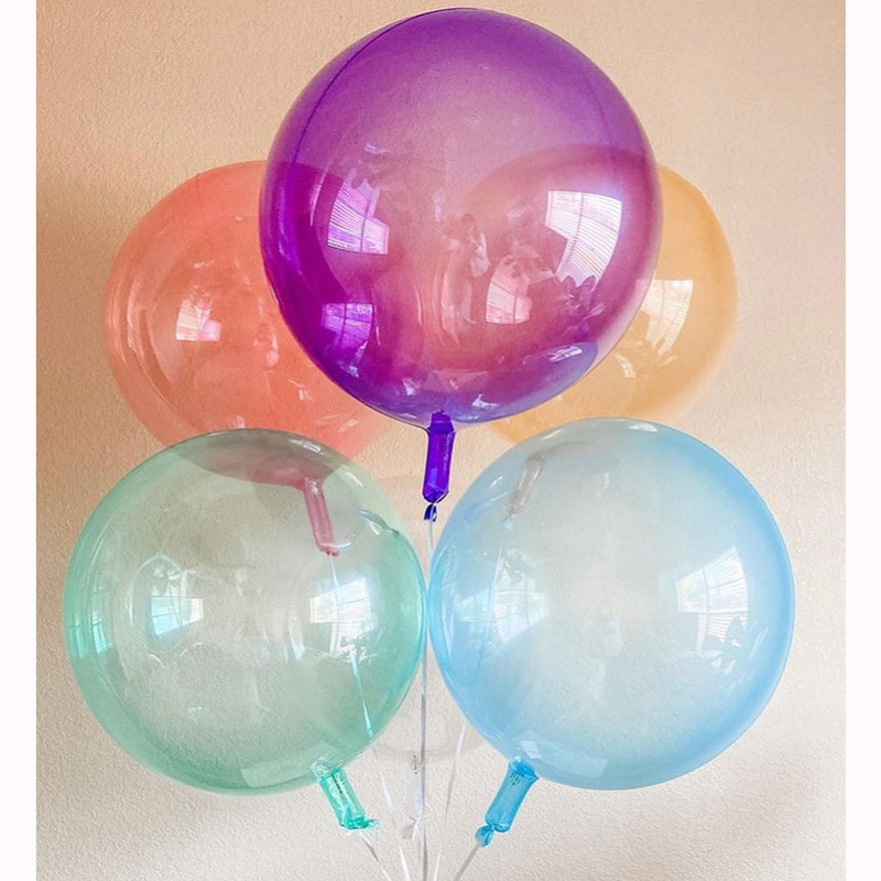 10/18/24/36 collu apaļi kristāla burbuļu baloni varavīksnes caurspīdīgi Bobo dzimšanas dienas ballītes dekori Kāzu vasaras gaisa hēlijs