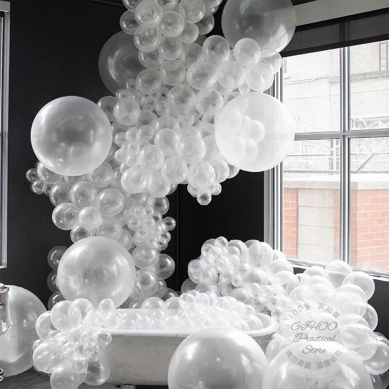 5/10/12/18/36 hüvelykes átlátszó latex léggömbök átlátszó léggömbök esküvői parti babazuhany dekoráció felfújható léggömbök