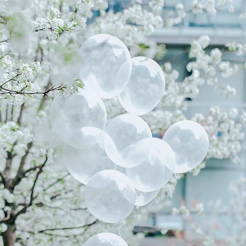 5/10/12/18/36 hüvelykes átlátszó latex léggömbök átlátszó léggömbök esküvői parti babazuhany dekoráció felfújható léggömbök