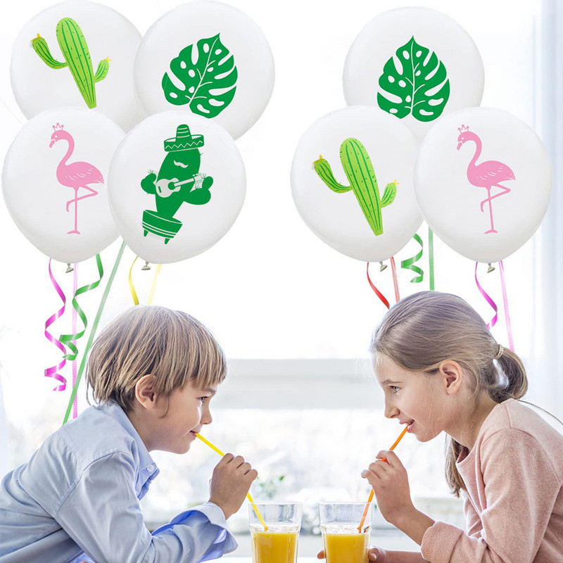 20 TK troopiline lateks õhupall Hawaii Luau peokaunistus Flamingo Ananass Suvine Rannabasseini Sünnipäeva Baby Shower Peo teened