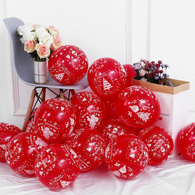 30gab Priecīgus Ziemassvētkus Lateksa Balons Ziemassvētku Dekorācija Ziemassvētku vecītis Sarkans Zaļš Balons Piepūšams Gaisa Globos Svētku ballītes dekors