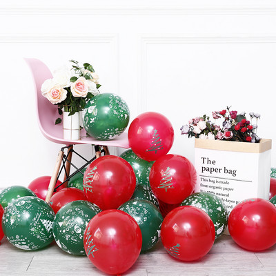 30gab Priecīgus Ziemassvētkus Lateksa Balons Ziemassvētku Dekorācija Ziemassvētku vecītis Sarkans Zaļš Balons Piepūšams Gaisa Globos Svētku ballītes dekors