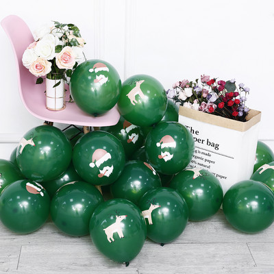 30gab Priecīgus Ziemassvētkus Lateksa Balons Ziemassvētku Dekorācija Ziemassvētku vecītis Sarkans Zaļš Balons Piepūšams Gaisa Globos Svētku ballītes dekors