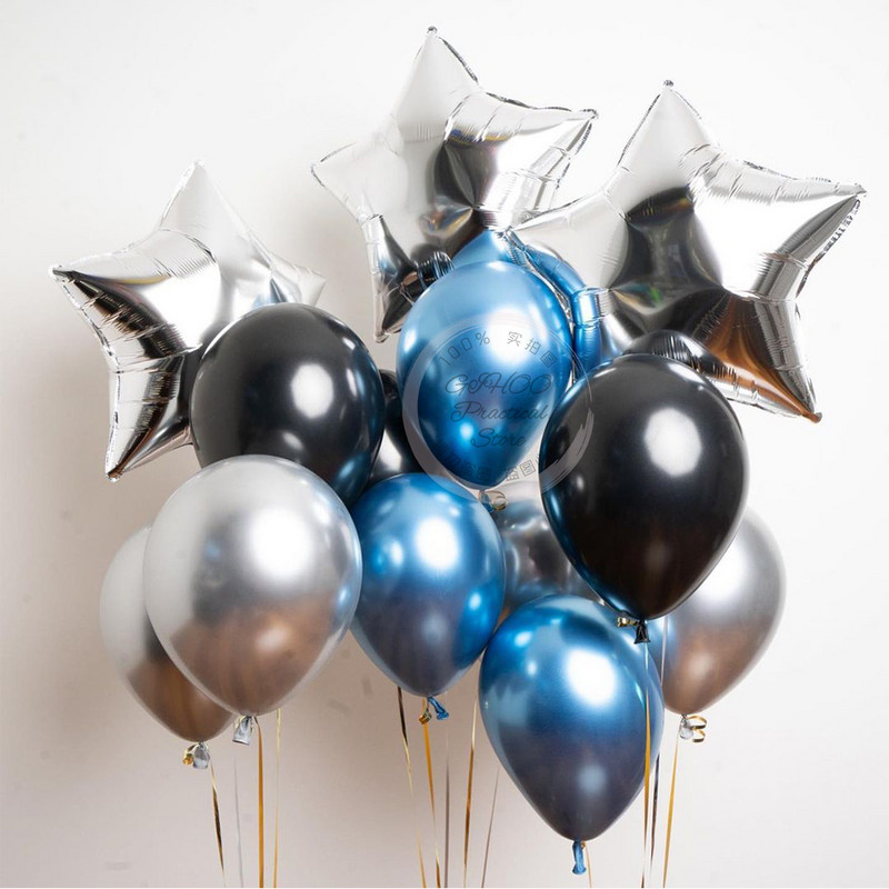 1 set amestec de baloane metalice inimă stea aur confetti baloane decorare petrecere de aniversare copii adulți bile de aer Globos decor nuntă