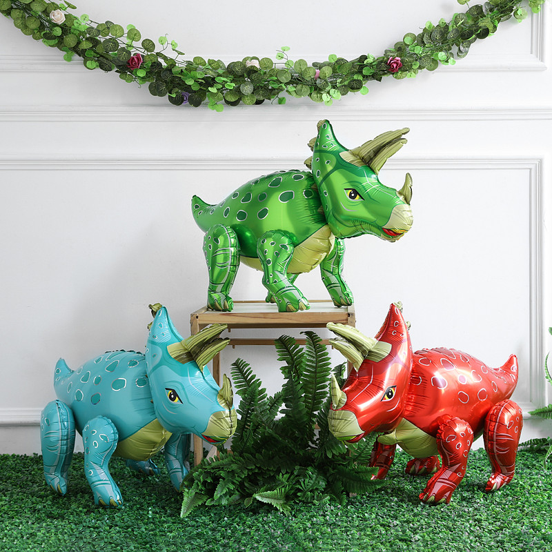 1 buc. Baloane mari 4D asamblate din folie de dinozaur de mers pe jos Jurassic World Jungle Animal Birthday Baby Shower Decoratiuni pentru petrecere Jucărie pentru băiat