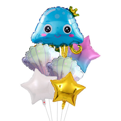 6 τμχ Under Sea Ocean World Balloons Animal Jellyfish Octopus Sea Party Theme Παιδικό πάρτι γενεθλίων Διακόσμηση για ντους μωρού