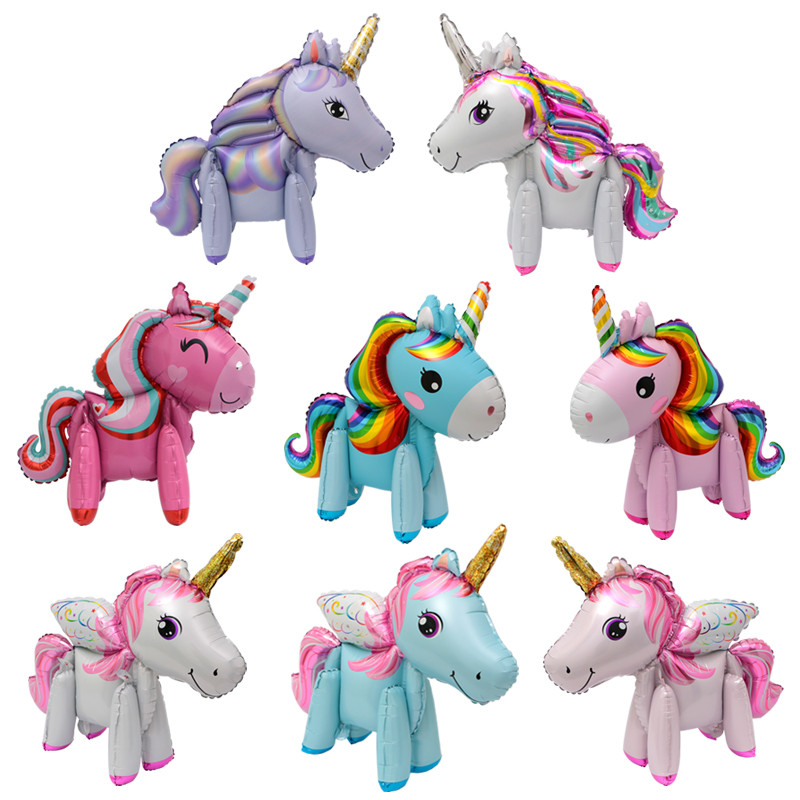 Vienradža balonu rotājumi Daudz laimes dzimšanas dienas ballīšu piederumi Rozā folijas numurs Balons Globos Bērnu dušas Baloni Izejmateriāli Bērnu Rotaļlieta