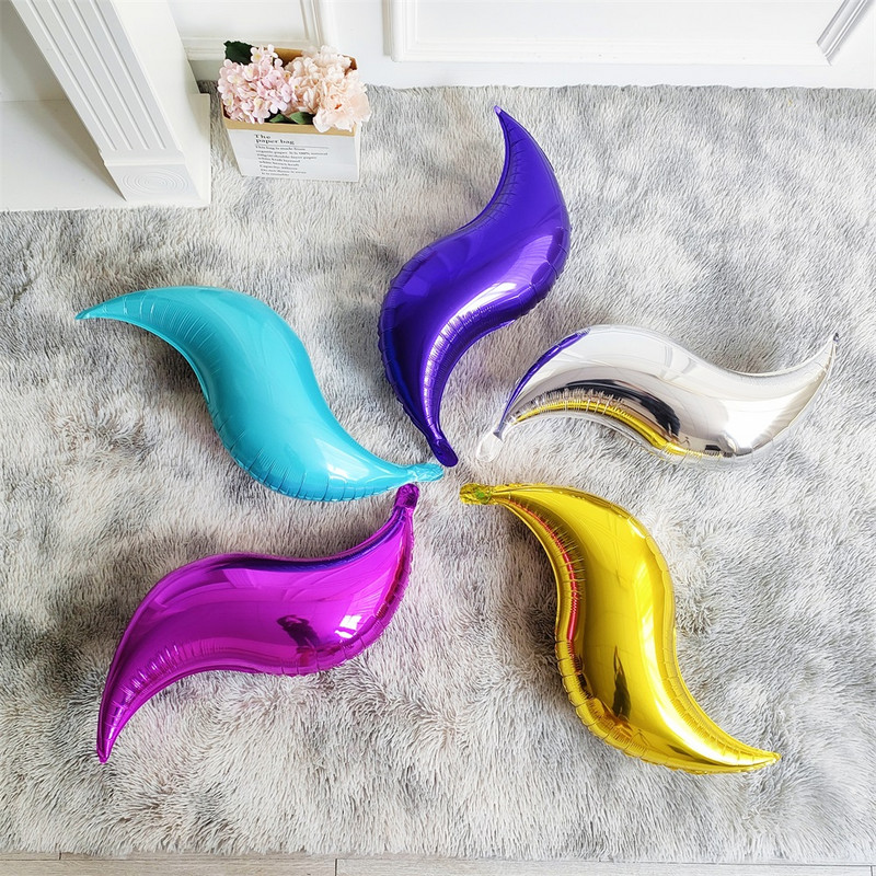 Tema sirenelor desene animate coadă de pește coajă din film de aluminiu balon bebeluș primii copii ziua de naștere prințesa ocean decorațiuni de petrecere