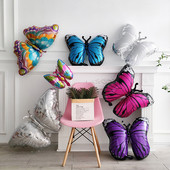 1 tk värviline liblikas alumiiniumkile õhupall Palju õnne sünnipäevaks ühe aasta vanused peokaunistused vabas õhus