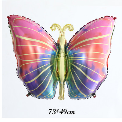 1 tk värviline liblikas alumiiniumkile õhupall Palju õnne sünnipäevaks ühe aasta vanused peokaunistused vabas õhus