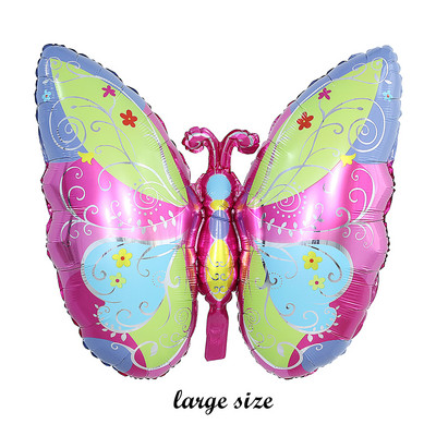 1 tk värviline liblikas alumiiniumkile õhupall Palju õnne sünnipäevaks ühe aasta vanused peokaunistused vabas õhus