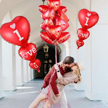 Red Heart Romantic Happy Valentine I love you Spanish Te Amo Foil Balloon Wedding Anniversary Proposal Arrangement Decorat