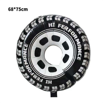 9 τμχ Θέμα αγωνιστικού αυτοκινήτου Τροχοί 18 ιντσών Μπαλόνια ηλίου Αριθμός πίστας Φίλ Μπαλόνια Αθλητικές εκδηλώσεις Διακόσμηση πάρτι για ντους γενεθλίων