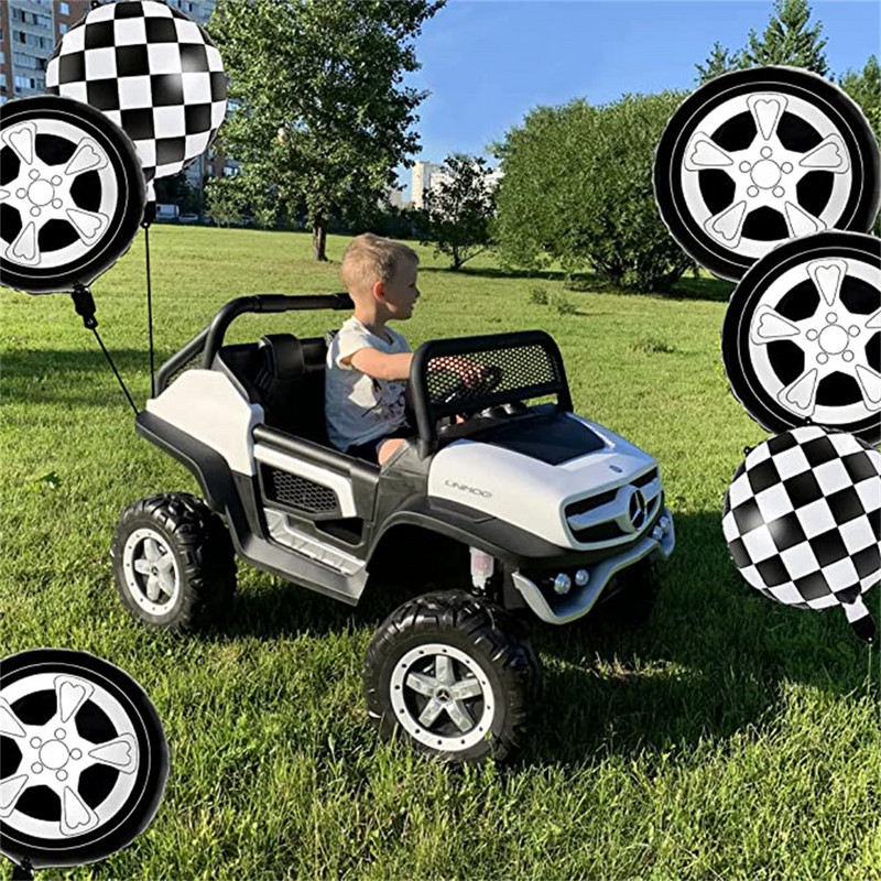 9 τμχ Θέμα αγωνιστικού αυτοκινήτου Τροχοί 18 ιντσών Μπαλόνια ηλίου Αριθμός πίστας Φίλ Μπαλόνια Αθλητικές εκδηλώσεις Διακόσμηση πάρτι για ντους γενεθλίων