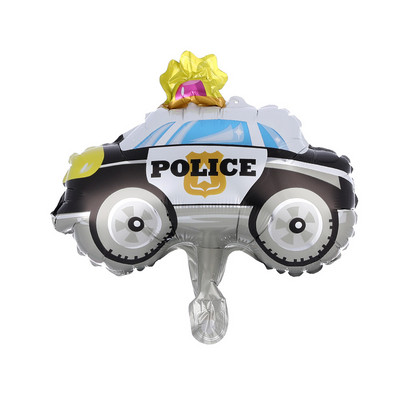 10 бр. Карикатура Автомобил Алуминиево фолио Балони Влак Пожарна кола Танк Подводница Моторна лодка Балон Парти за рожден ден Декорация за бебешки душ