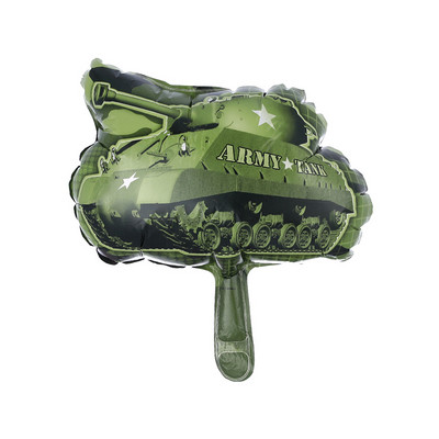 10 бр. Карикатура Автомобил Алуминиево фолио Балони Влак Пожарна кола Танк Подводница Моторна лодка Балон Парти за рожден ден Декорация за бебешки душ