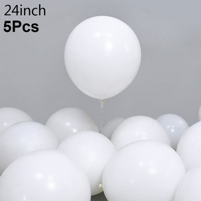 5/10/12/18/24/36 hüvelykes matt tiszta fehér léggömb nagy latex ballon dekoráció születésnapi esküvői parti dekorációhoz babazuhany kellékek