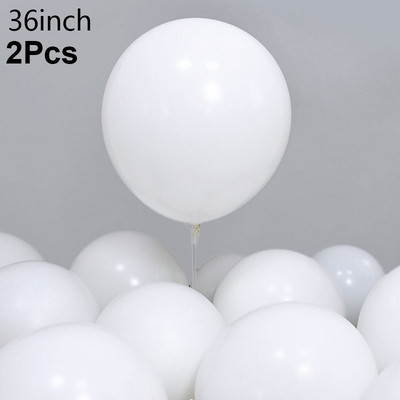 5/10/12/18/24/36 hüvelykes matt tiszta fehér léggömb nagy latex ballon dekoráció születésnapi esküvői parti dekorációhoz babazuhany kellékek