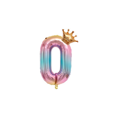 32 collu rozā gradienta kroņa baloni 0–9 numuri Bērnu dzimšanas dienas kāzu ballītes dekorēšanai Baloni Bērnu dušas piederumi Rotaļlietu bumbas