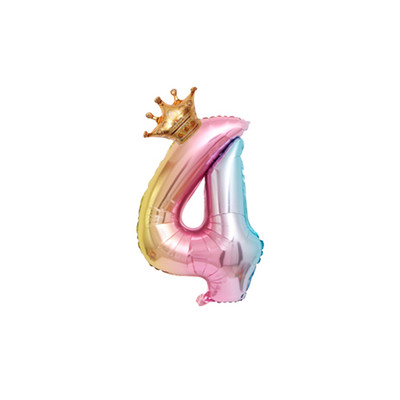 32 collu rozā gradienta kroņa baloni 0–9 numuri Bērnu dzimšanas dienas kāzu ballītes dekorēšanai Baloni Bērnu dušas piederumi Rotaļlietu bumbas