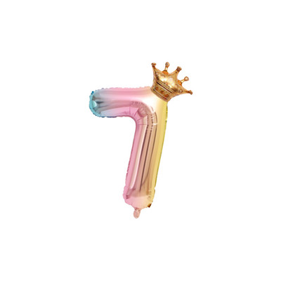 32 collu rozā gradienta kroņa baloni 0–9 numuri Bērnu dzimšanas dienas kāzu ballītes dekorēšanai Baloni Bērnu dušas piederumi Rotaļlietu bumbas