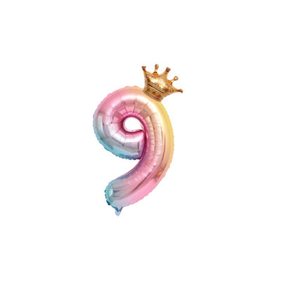 32 collu rozā gradienta kroņa baloni 0–9 numuri Bērnu dzimšanas dienas kāzu ballītes dekorēšanai Baloni Bērnu dušas piederumi Rotaļlietu bumbas