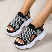 Καλοκαιρινά Γυναικεία Σανδάλια Διχτυωτές Casual Παπούτσια Χονδρής σόλας με κορδόνια Sandalias Open Toe Γυναικεία παπούτσια New Zapatos Mujer