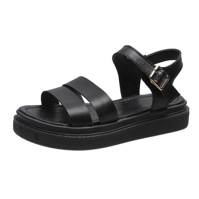 2022, curea la gleznă, cu cataramă, cu platformă, cu vârf deschis, cu toc bloc, pantofi de damă, modă de vară, cu tocuri înalte, cu fundul gros, sandale goale pentru femei