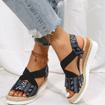 Дамски сандали с кръгли пръсти и дебели подметки 2022 г. Нови дамски обувки за парти с рибена уста Дамски обувки за плажни дамски обувки с приплъзване Дамски сандали Чехли