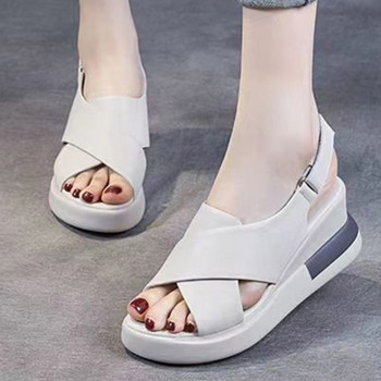 Модни дамски сандали с отворени пръсти Лято 2023 Нови меки плажни сандали Дамски ортопедични сандали с катарама Дамски ортопедични сандали Дамски обувки