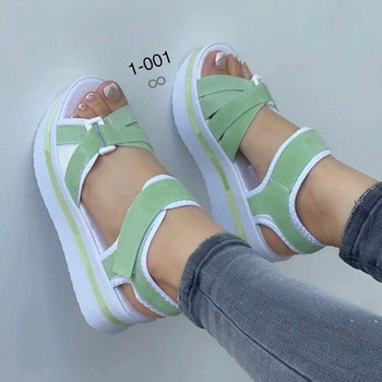 Сандали Дамски модни сандали на платформа лято 2023 Обувки за жени Обувки на танкетка Каишка с катарама Леки токчета Sandalias Mujer