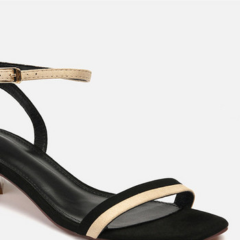 Летни ретро дамски сандали с цветни блокове 2022 г. Модни нови дамски римски сандали с отворени пръсти с квадратна глава Mujer