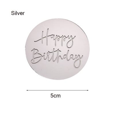 INS New Happy Birthday Cake Topper Acrilic Gold Birthday Oh Baby Cupcake Topper pentru Baby Shower Decoratiuni pentru Tort