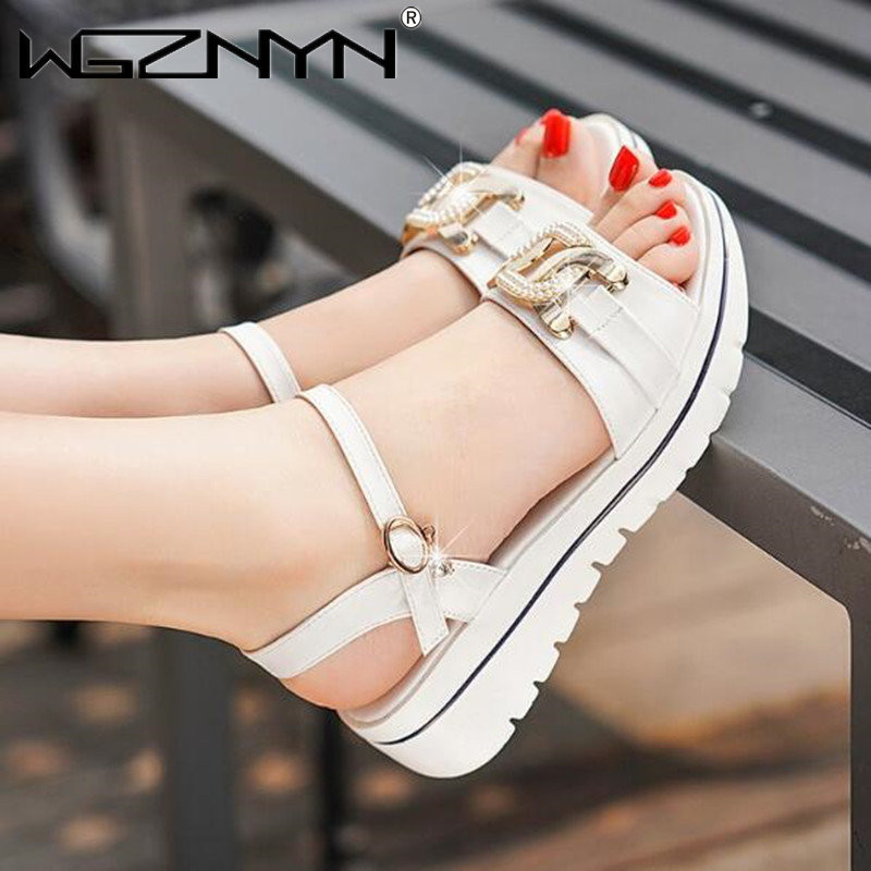 Sandale cu platformă de vară 2023 pentru femei, pantofi cu strasuri pentru femei, concise vichy, culori mixte, sandale cu toc înalt, ocazional