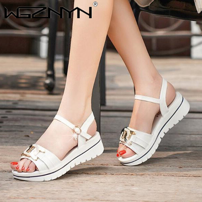 Sandale cu platformă de vară 2023 pentru femei, pantofi cu strasuri pentru femei, concise vichy, culori mixte, sandale cu toc înalt, ocazional