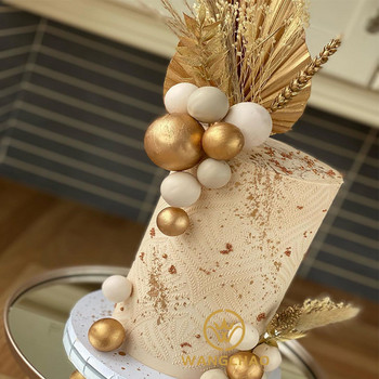 Palm Spear Cake Topper Честит рожден ден Украса от палмови листа Декорация на торта Сватбена печене Десерт Маса Сувенири за парти