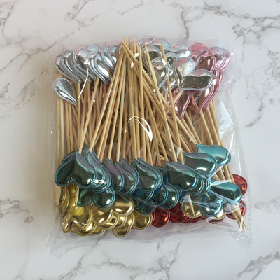 20 бр. Mini Heart Star Cupcake Toppers Cake Topper Decorating Picks Детска сватба, рожден ден Декорации за партита Baby Shower Сувенири