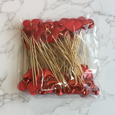 20 бр. Mini Heart Star Cupcake Toppers Cake Topper Decorating Picks Детска сватба, рожден ден Декорации за партита Baby Shower Сувенири