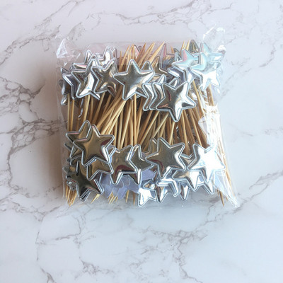 20 бр. Mini Heart Star Cupcake Toppers Cake Topper Decorating Picks Детска сватба, рожден ден Декорации за партита Baby Shower Сувенири