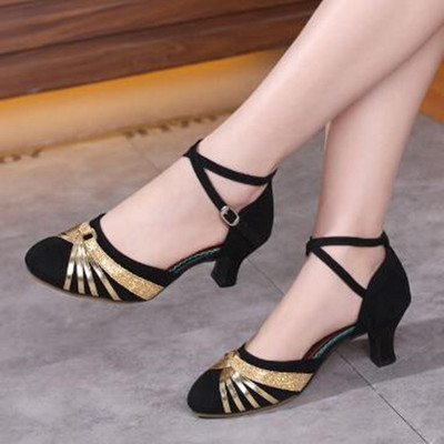 2022 NOI Pantofi de dans latino pentru femei, fete, pantofi de dans tango, cu toc înalt, pantofi de dans din satin moale, sandale de dans de sală