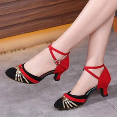 2022 NOI Pantofi de dans latino pentru femei, fete, pantofi de dans tango, cu toc înalt, pantofi de dans din satin moale, sandale de dans de sală
