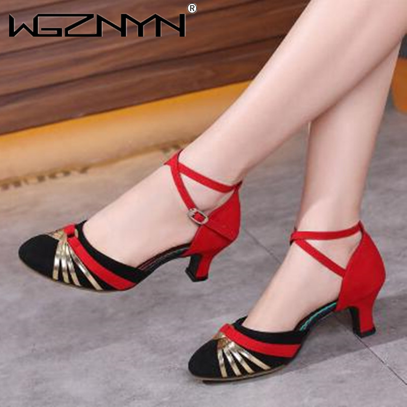2022 NOI Pantofi de dans latino pentru femei, fete, pantofi de dans tango, cu toc înalt, pantofi de dans din satin moale, sandale de dans de sală