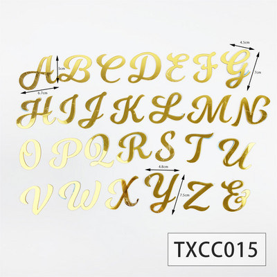 Zelta spoguļa akrila kūkas dekorācija Daudz laimes dzimšanas dienā Lielo angļu burtu komplekts Kāzu ballītes kūkas virsmaizīte cupcake ieliktnis karodziņš