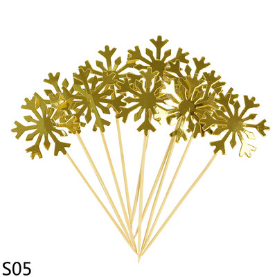 20/50 buc Topper pentru tort cu fulgi de nea pentru fetiță, pentru aniversarea de Crăciun, pentru cupcake, pentru baby shower, petrecere de nuntă, accesorii decor pentru prăjituri cu sclipici