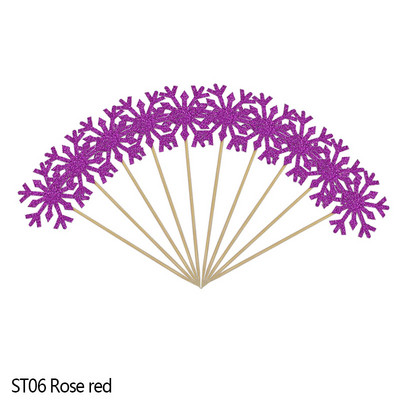 20/50 buc Topper pentru tort cu fulgi de nea pentru fetiță, pentru aniversarea de Crăciun, pentru cupcake, pentru baby shower, petrecere de nuntă, accesorii decor pentru prăjituri cu sclipici