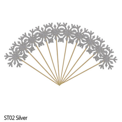 20/50 buc Topper pentru tort cu fulgi de nea pentru fetiță, pentru aniversarea de Crăciun, pentru cupcake, pentru baby shower, petrecere de nuntă, accesorii decor pentru prăjituri cu sclipici