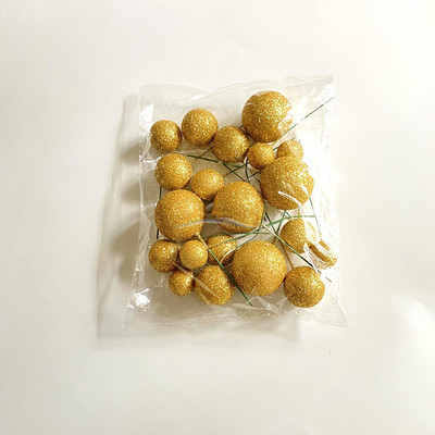20 DB tortafestő golyóskészlet, 2-4 cm-es gömbök, barkácsolj születésnapi tortadíszítést esküvői csillogó labdákhoz