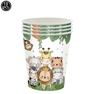 Baby Shower Safari Jungle Animals Θέμα Cupcake Toppers Forest Θέμα για πάρτι γενεθλίων για παιδιά και ενήλικες Διακόσμηση πάρτι