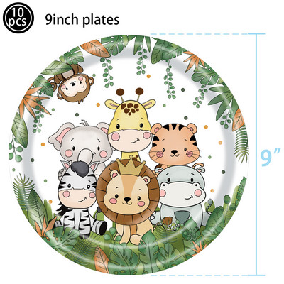 Baby Shower Safari Jungle Animals Θέμα Cupcake Toppers Forest Θέμα για πάρτι γενεθλίων για παιδιά και ενήλικες Διακόσμηση πάρτι